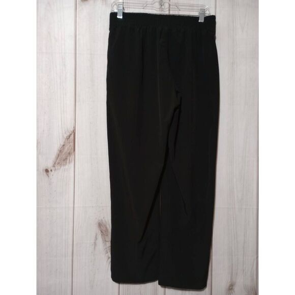 Tahari Pants Ladies Medium Black Pull On Waist Cropped Light Weight - Picture 2 of 6